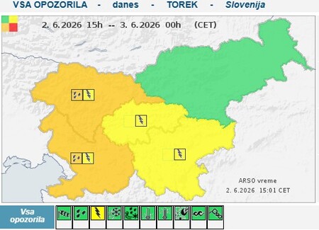 Slovenski vremenoslovci so za slovensko Istro izdali oranžno opozorilo.