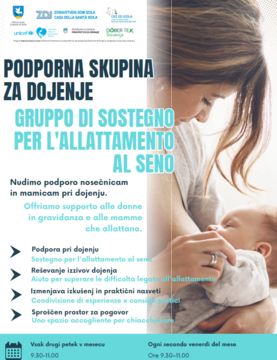 Podporna skupina za dojenje, plakat.