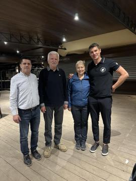 Občinski svetnik Hazbi Ređepi, župan, podžupanja in Vasilij Žbogar.