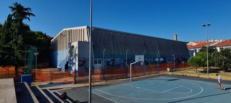 Telovadnica Livade pred zamenjavo kritine.